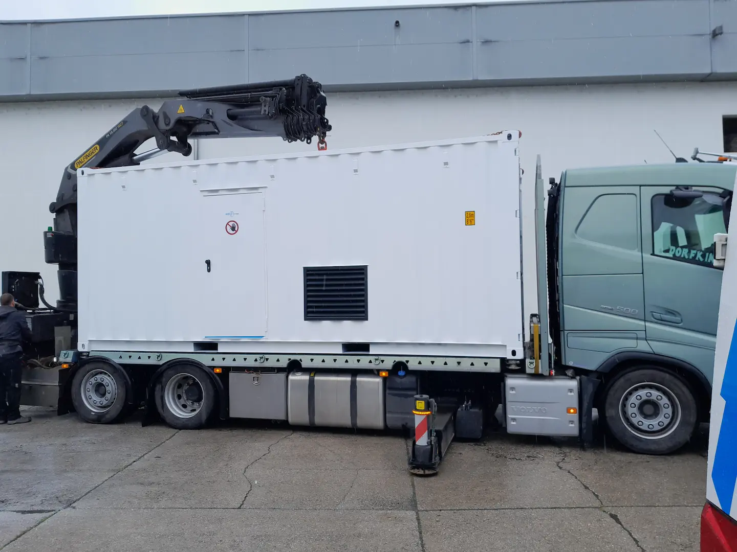 Transport einer Containeranlage